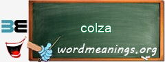 WordMeaning blackboard for colza